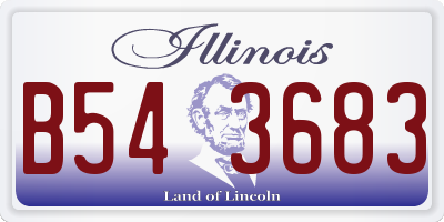 IL license plate B543683