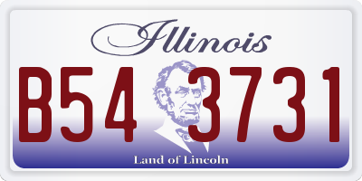 IL license plate B543731