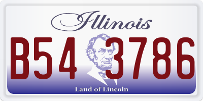 IL license plate B543786