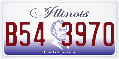 IL license plate B543970