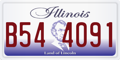 IL license plate B544091
