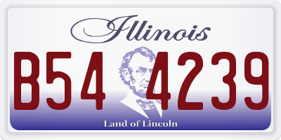 IL license plate B544239