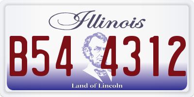 IL license plate B544312