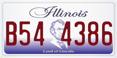 IL license plate B544386