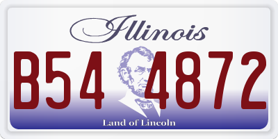 IL license plate B544872