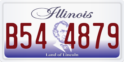 IL license plate B544879