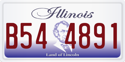 IL license plate B544891