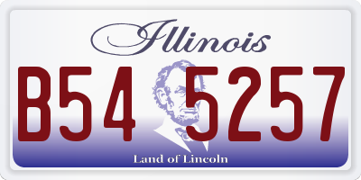 IL license plate B545257