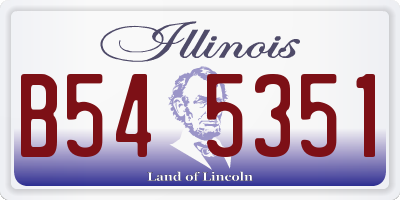 IL license plate B545351
