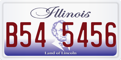 IL license plate B545456