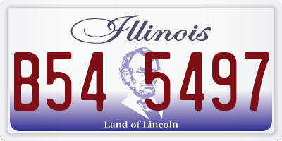 IL license plate B545497