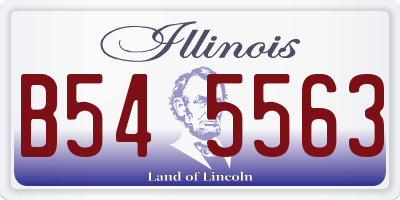 IL license plate B545563