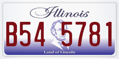 IL license plate B545781