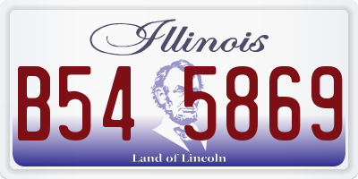 IL license plate B545869