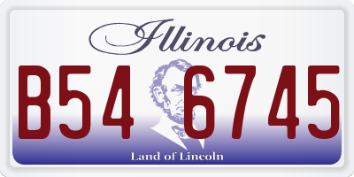 IL license plate B546745