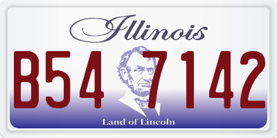 IL license plate B547142