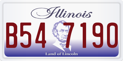 IL license plate B547190