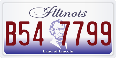 IL license plate B547799