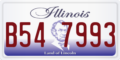 IL license plate B547993