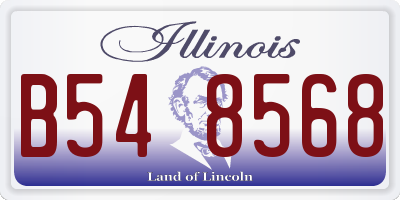 IL license plate B548568
