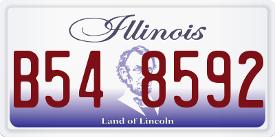 IL license plate B548592