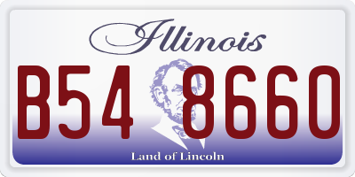 IL license plate B548660