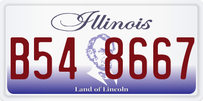 IL license plate B548667