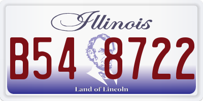 IL license plate B548722