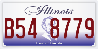 IL license plate B548779
