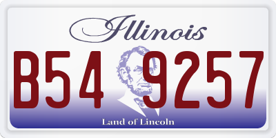 IL license plate B549257