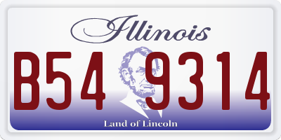 IL license plate B549314