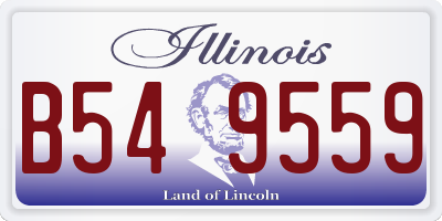 IL license plate B549559