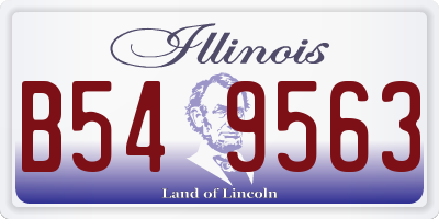 IL license plate B549563