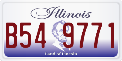 IL license plate B549771