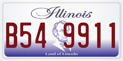 IL license plate B549911