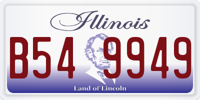 IL license plate B549949