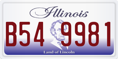 IL license plate B549981