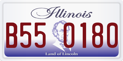 IL license plate B550180