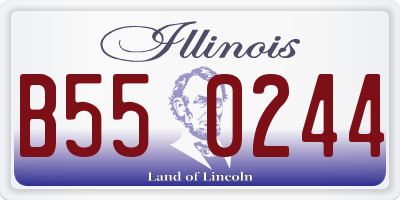 IL license plate B550244