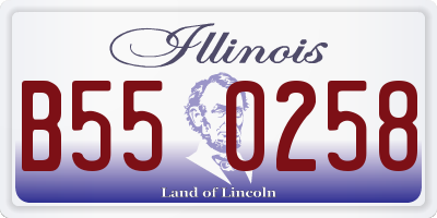 IL license plate B550258