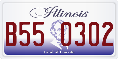 IL license plate B550302