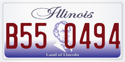 IL license plate B550494