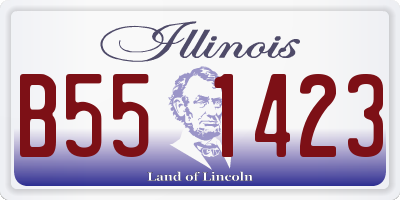 IL license plate B551423