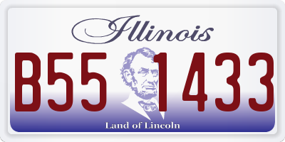 IL license plate B551433