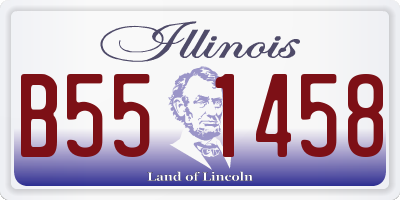 IL license plate B551458