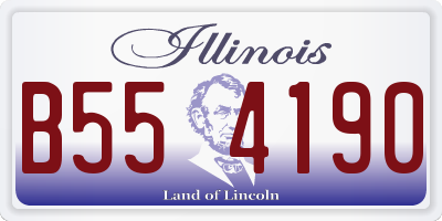 IL license plate B554190