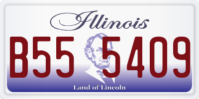 IL license plate B555409