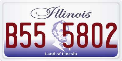 IL license plate B555802