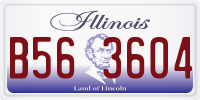 IL license plate B563604