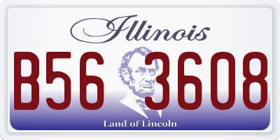 IL license plate B563608